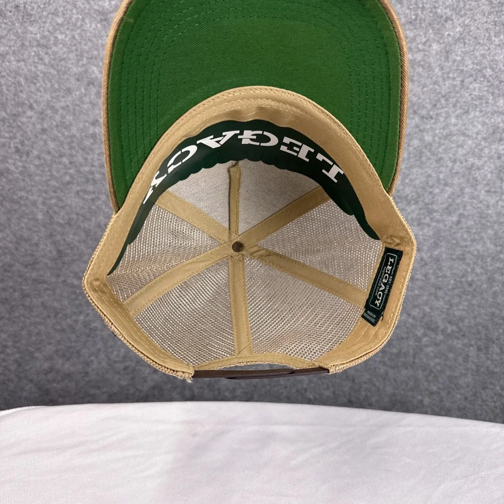 Legacy Trucker Hat Hudson Valley Topo Map OSFA Brown Tan Mesh Snapback Cap New